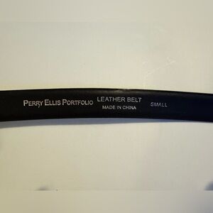 Perry Ellis Portfolio Black Leather Belt